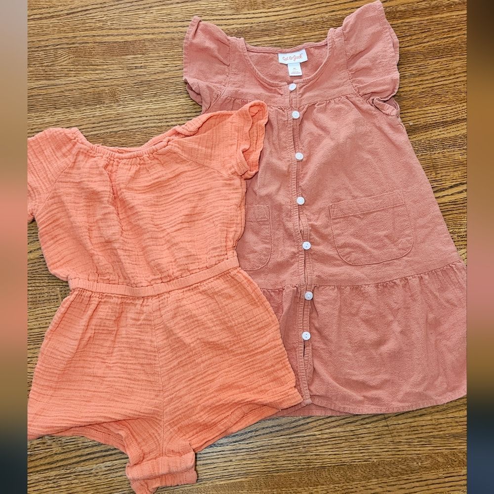 Pink 2T Summer Bundle Dress and Romper